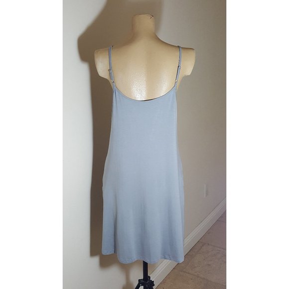 New Boho Embroidered Gray Lace Slip Dress S forever 21 - Picture 2 of 2